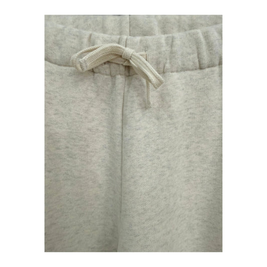 Women's cotton Tencel brushed fleece joggers in oat color by V::Room, featuring a comfortable, relaxed fit and soft textured fabric.
