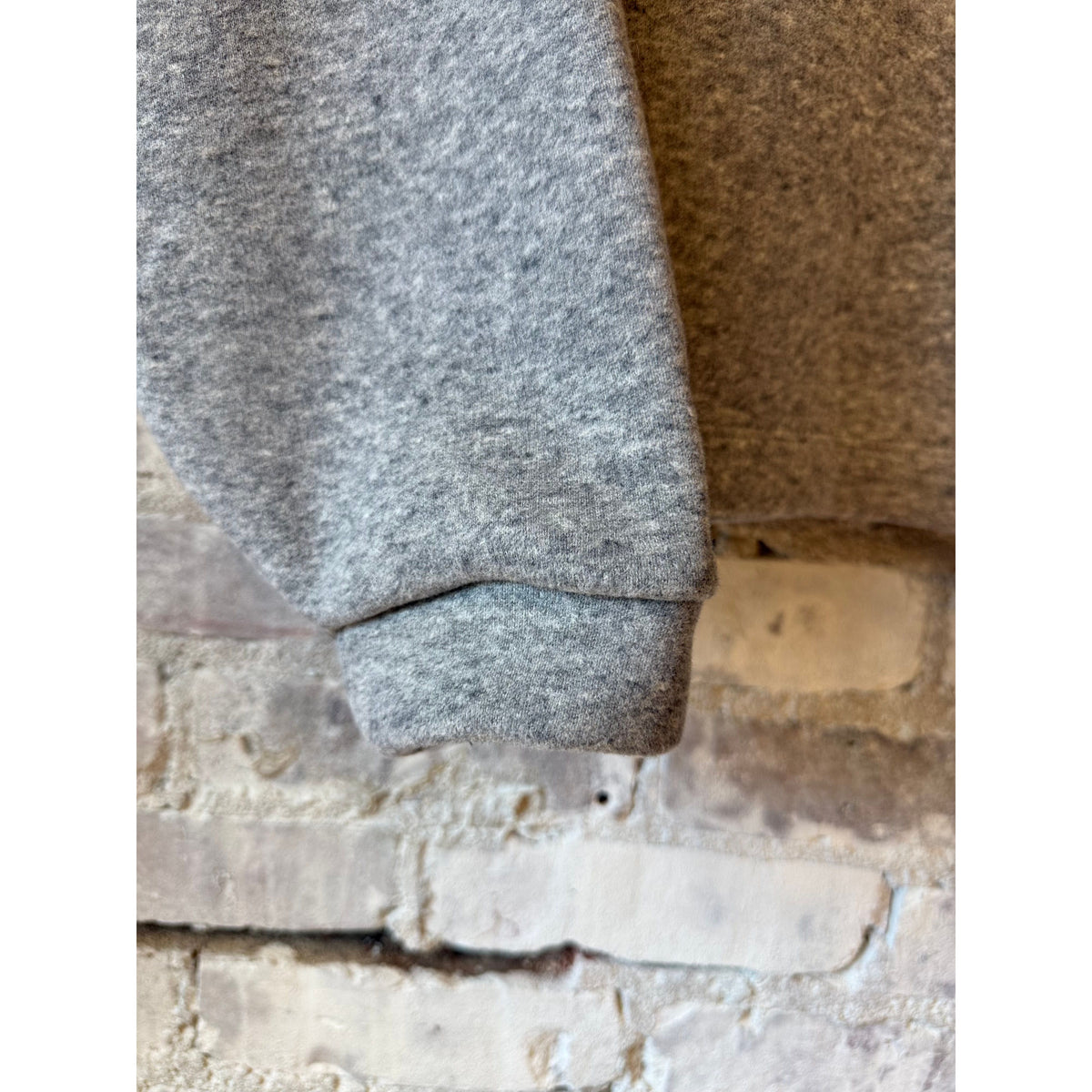 V::Room Cotton Tencel Brushed Fleece Oversized LS Crew - Heather Charcoal Dark Gray