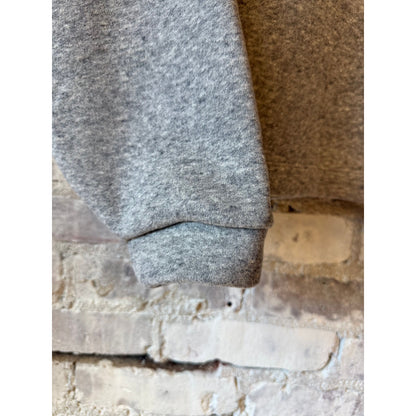 V::Room Cotton Tencel Brushed Fleece Oversized LS Crew - Heather Charcoal Dark Gray