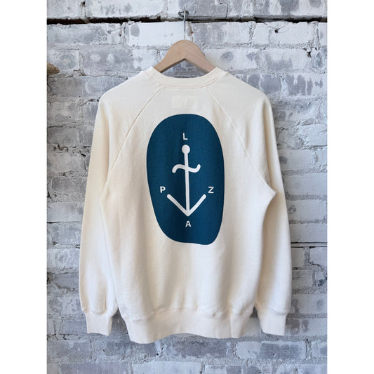 Men's La Paz Cunha La Paz Crew in ecru, featuring a soft knit fabric and classic crew neck design.