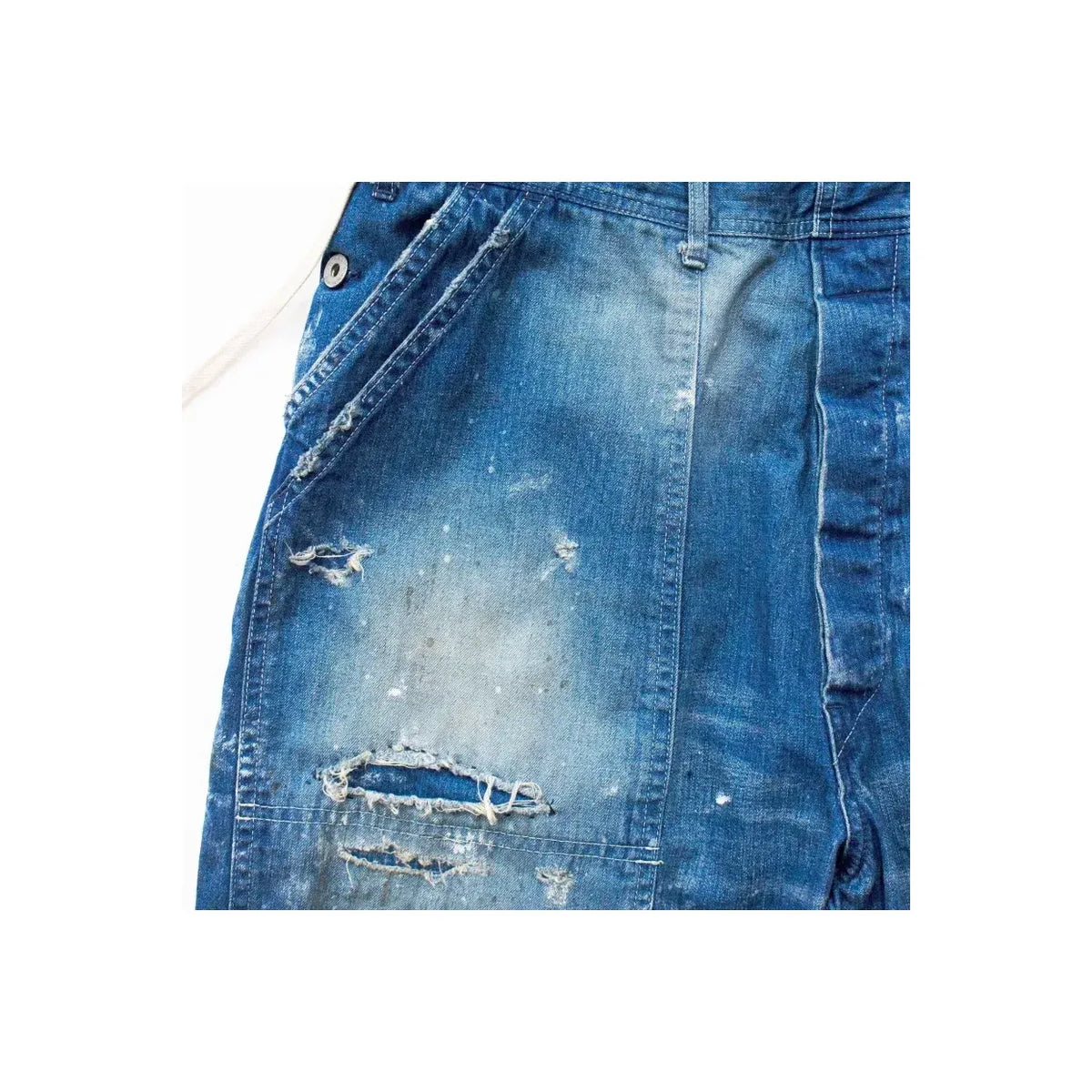 Men's customized side open panther denim pants by H-Unit featuring unique design and open side details.
