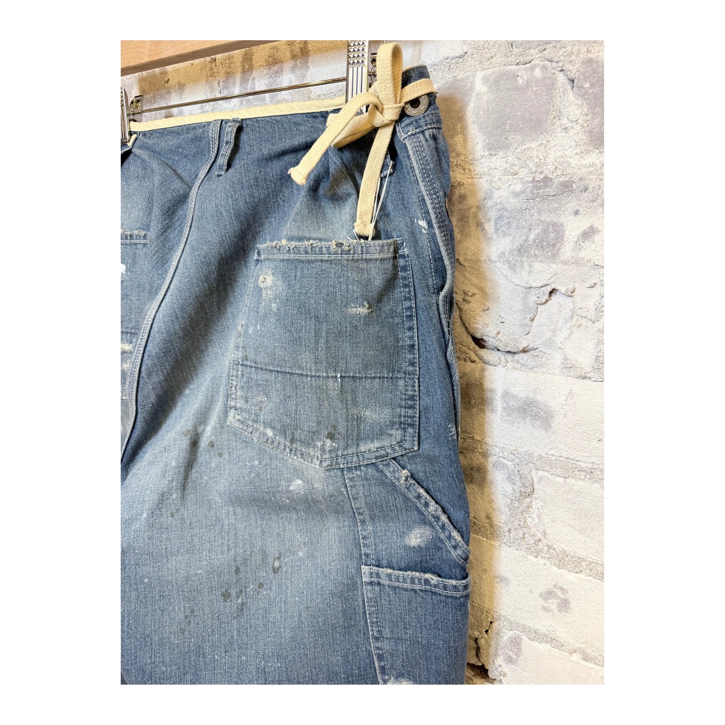Men's customized side open denim Panther pants by H-Unit, featuring unique design and stylish fit.