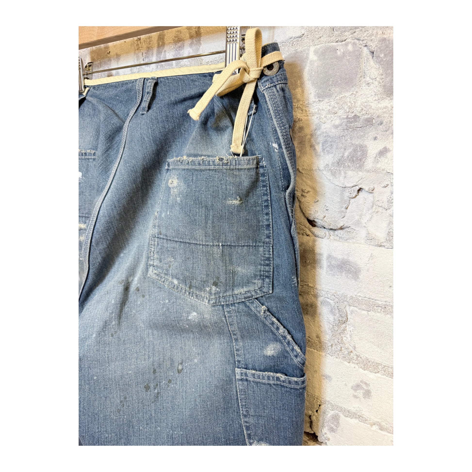 Men's customized side open denim Panther pants by H-Unit, featuring unique design and stylish fit.