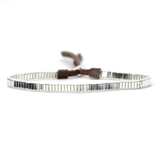 Silver mini bracelet from Julie Rofman, delicate jewelry accessory with a sleek, minimalist design perfect for everyday wear.