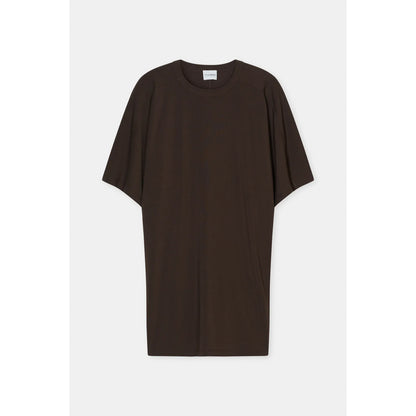 Women's Deep Yoke Dress in Maple Brown by Closed Women's, showing a stylish dress with a deep yoke design and rich brown color.