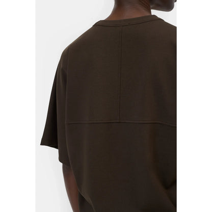 Women's Deep Yoke Dress in Maple Brown by Closed, featuring a fitted bodice and flowing skirt with deep yoke detail.