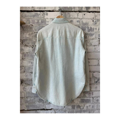 Women's washed out blue denim shirt by Closed Women's, featuring a classic button-up style and casual fit.