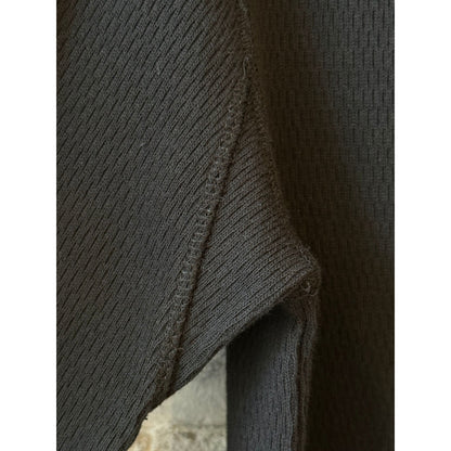 Women's Diamond-Patterned Cotton Thermal Longsleeve by Merz b. Schwanen in deep black, featuring a stylish diamond pattern and comfortable fit.