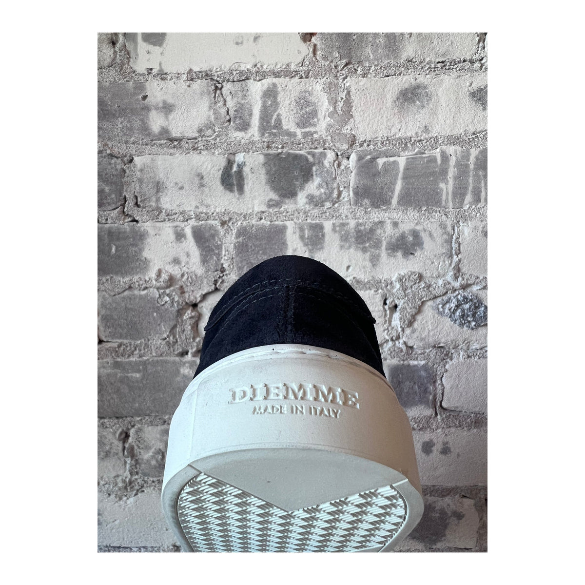 Men's Diemme Garda Suede Low Slip-On shoes in navy, featuring a sleek slip-on design and soft suede material.