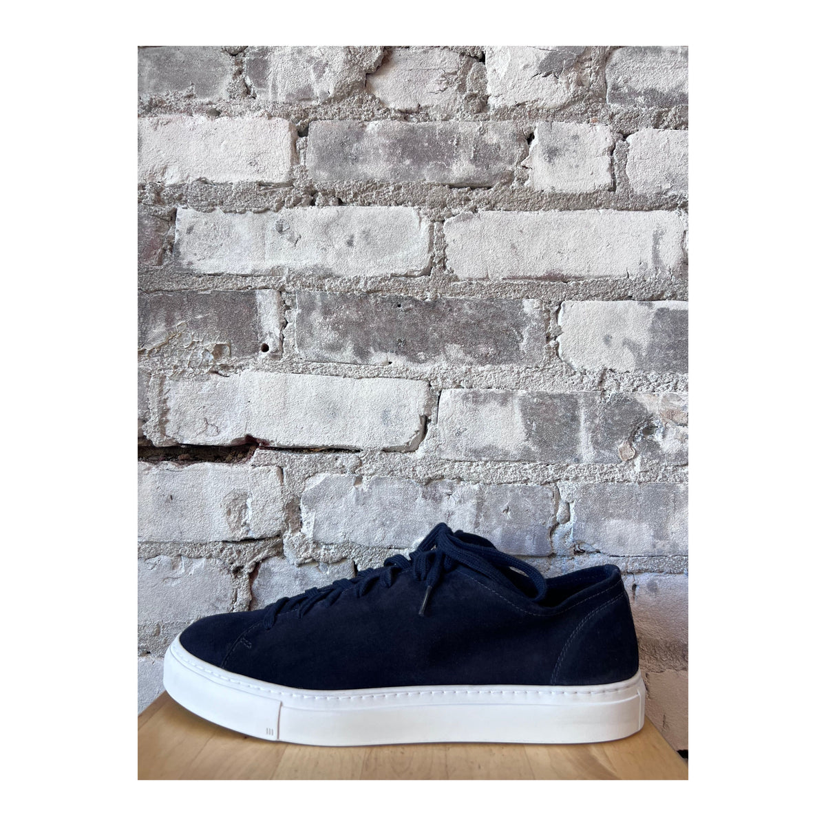 Men's navy Diemme Loria Suede Low Sneaker featuring a sleek low-top design and suede upper.