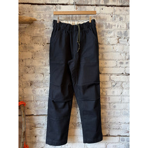 Relwen Drawstring Utility Pant - Dark Indigo Yarn-dye Dark Slate Gray