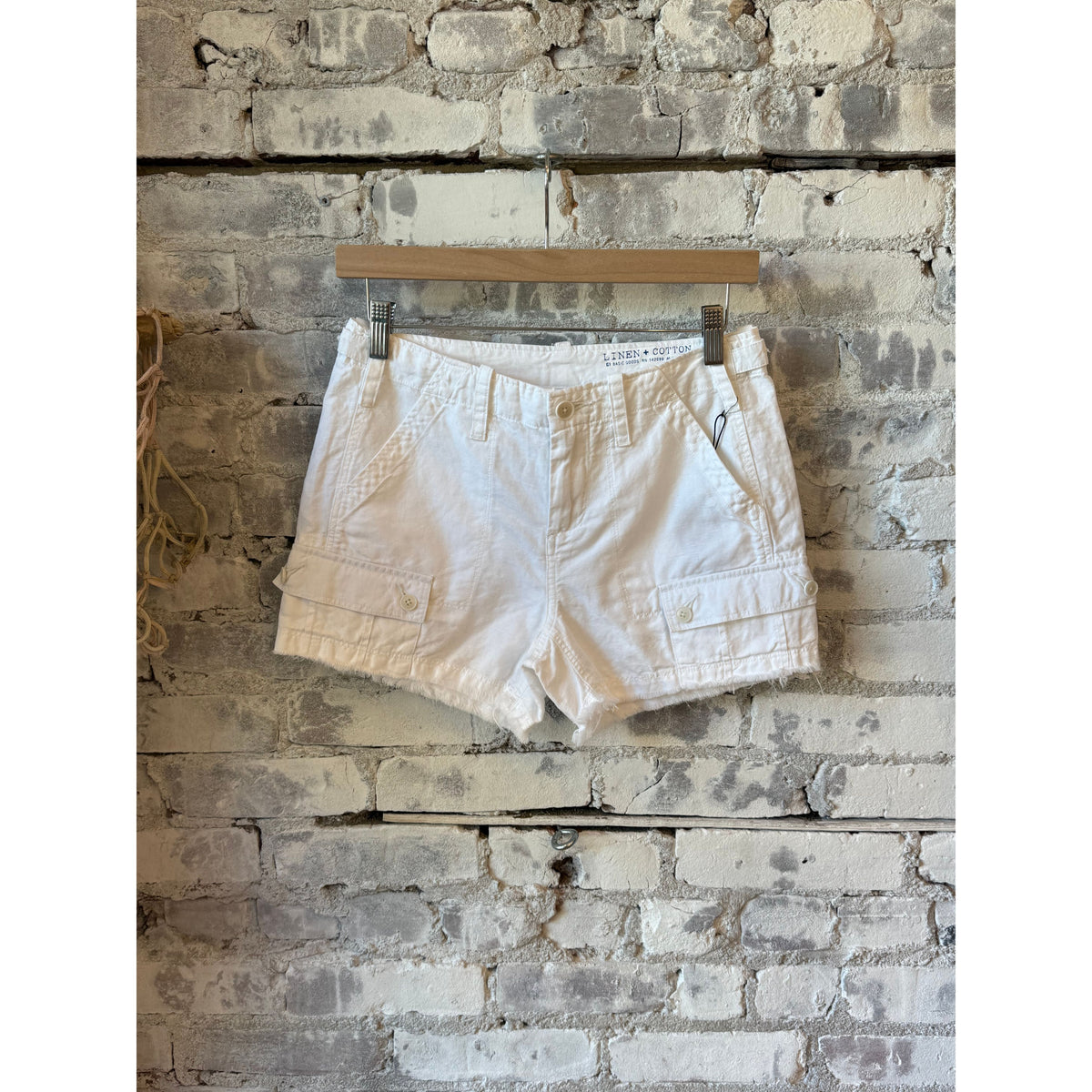 Women's white drill shorts by G1 Women's, featuring a casual fit and classic denim style perfect for warm weather.