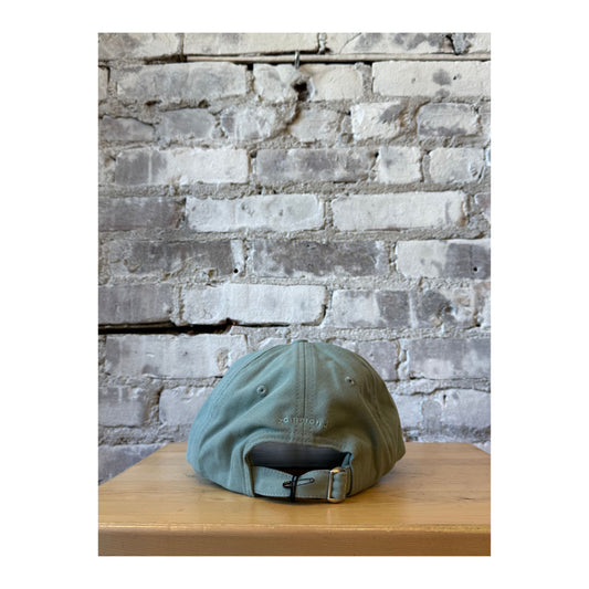 Men's sage green Duck Patch Cap by Edmmond Studios with embroidered duck patch on front, adjustable brim, casual style