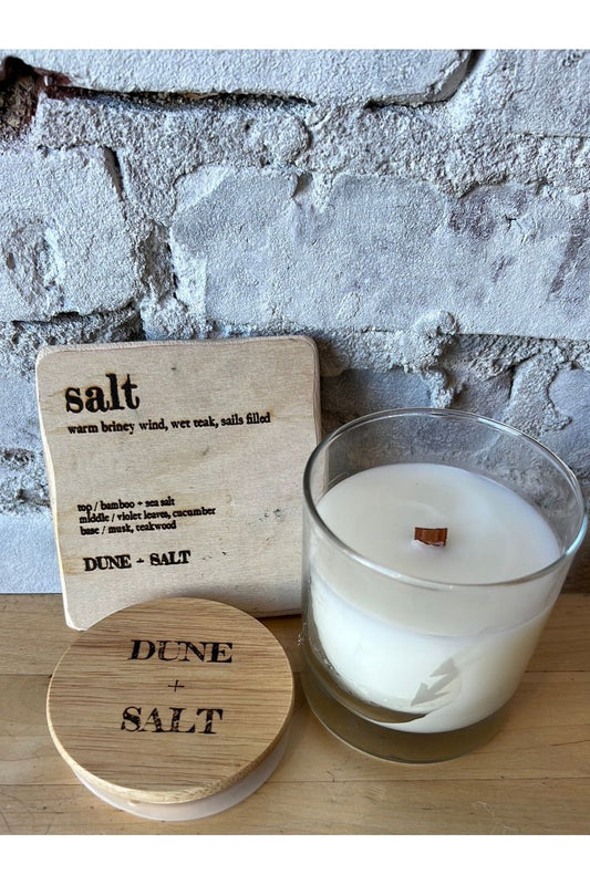 Soy Candle 8 oz - "Salt" - DUNE + SALT