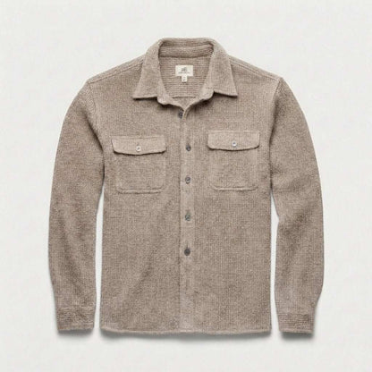 Dylan Waffle Fleece Shirt Jacket - Camel Heather