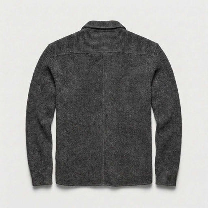 Surfside Supply Dylan Waffle Fleece Shirt Jacket - Charcoal Heather Dark Slate Gray