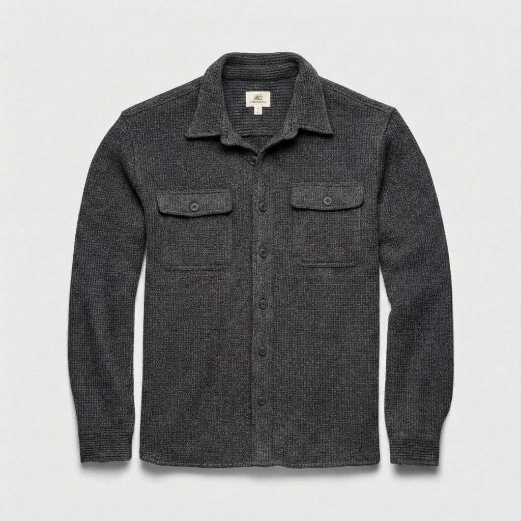 Dylan Waffle Fleece Shirt Jacket - Charcoal Heather