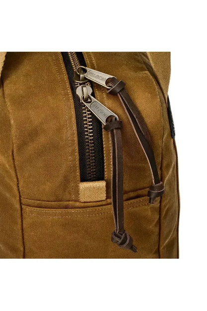 Tin Cloth Zipper Tote Bag - Dark Tan - DUNE + SALT