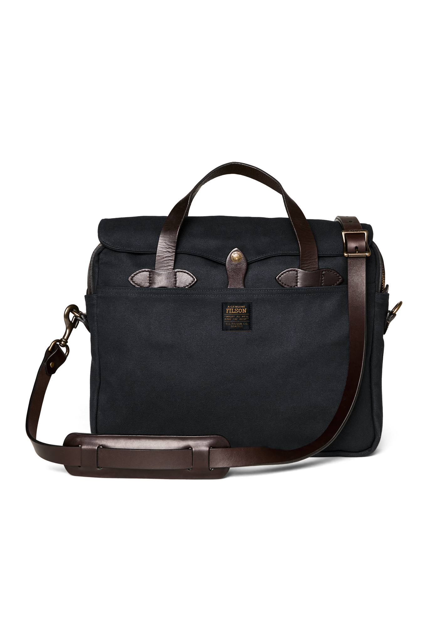 Rugged Twill Original Briefcase - Navy - DUNE + SALT