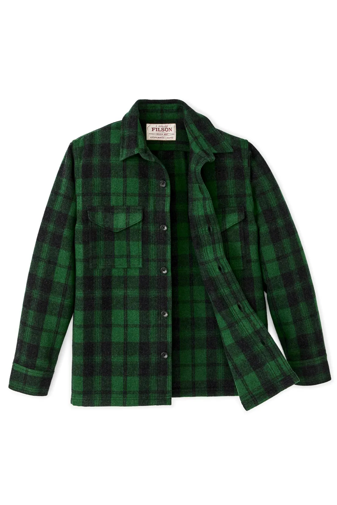 Wool Jac-Shirt - Green/Black Plaid - DUNE + SALT