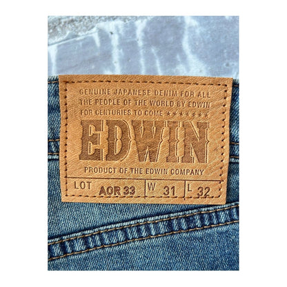 Men's Aomori Regular Tapered Denim jeans by Edwin, showcasing the classic tapered fit and rugged denim fabric.