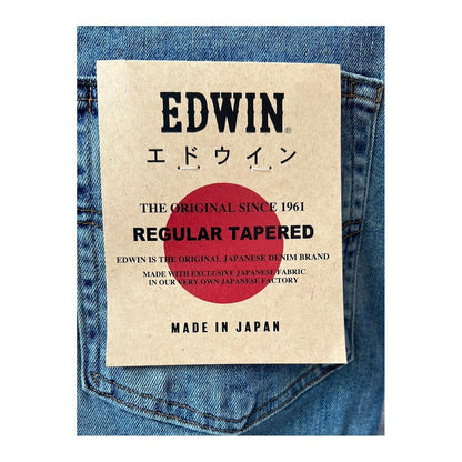 Men's Aomori Regular Tapered Denim jeans by Edwin, featuring a classic tapered fit and durable denim fabric.