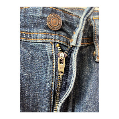 Men's Edwin Aomori Slim Taper Denim jeans, dark indigo color with subtle fading and classic five-pocket design.