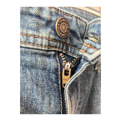 Men's Edwin Aomori Slim Taper Denim jeans in Raito color, showing the fitted style and classic denim fabric.