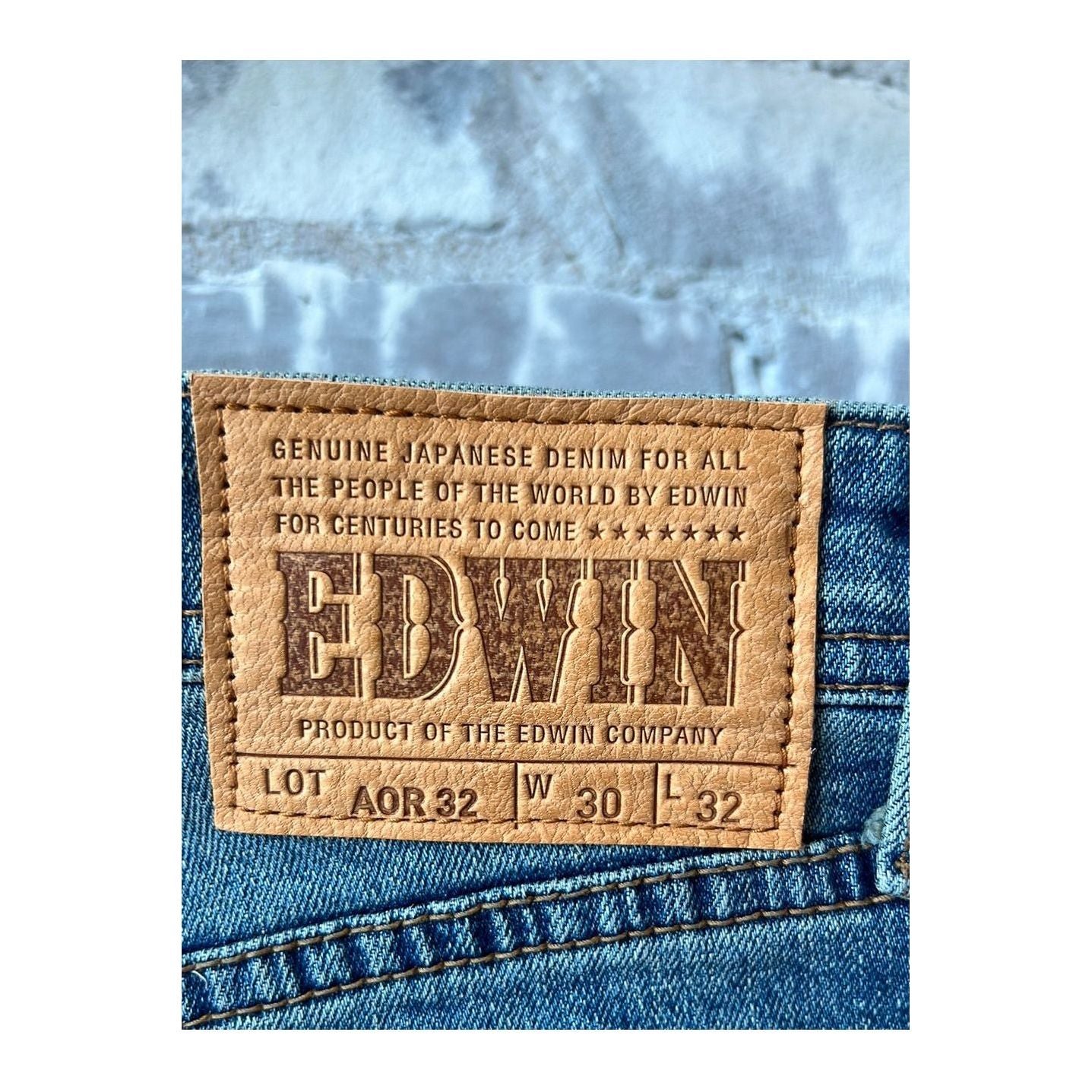 Men's Edwin Aomori Slim Taper Denim jeans in Raito color, featuring a slim fit and classic denim texture.