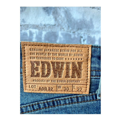 Men's Edwin Aomori Slim Taper Denim jeans in Raito color, featuring a slim fit and classic denim texture.