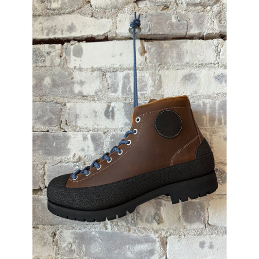 Men's El Cap Leather Boot in Nutmeg by Big Rock Candy Mountaineering, showing rugged leather upper and sturdy sole.