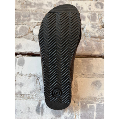 Dark brown Ella Cashmere and Lambswool Clog by Kunsten Clogs, featuring soft wool lining and classic clog design.