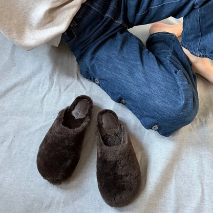 Ella Cashmere/Lambswool Clog - Umber "Inside Out"