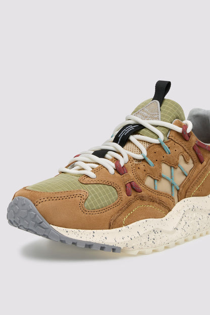 Yamabushi Men's Suede/Nylon Ripstop Sneaker - Biscuit/Beige - DUNE + SALT