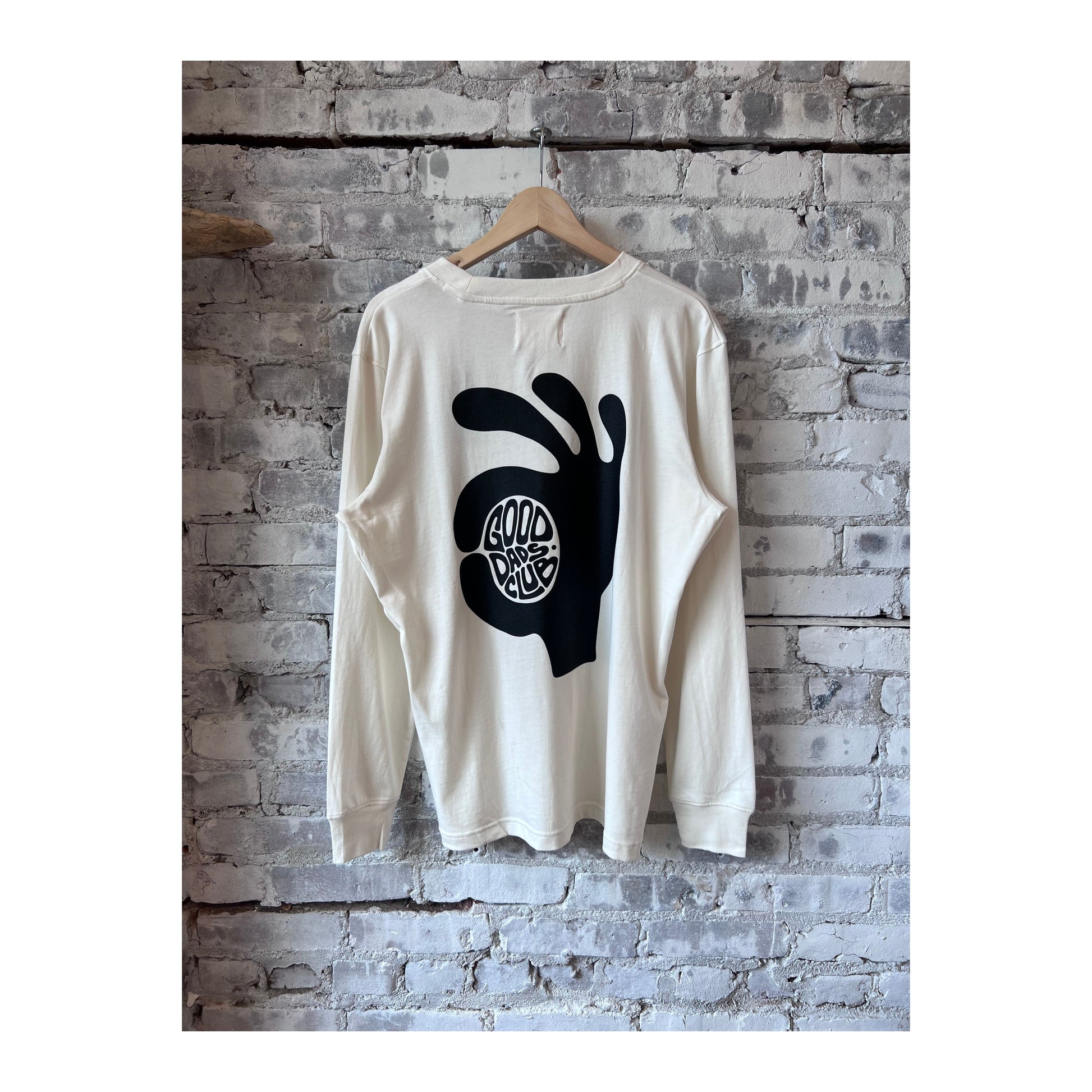 Men's white Far Afield The New Fatherhood OK print T-shirt, featuring a minimalist design and casual fit.