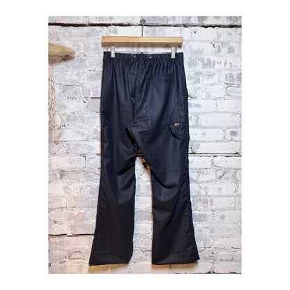 Women's navy Cashmere Blend French Sailor Pant by Freecity, featuring a relaxed fit and classic sailor design.