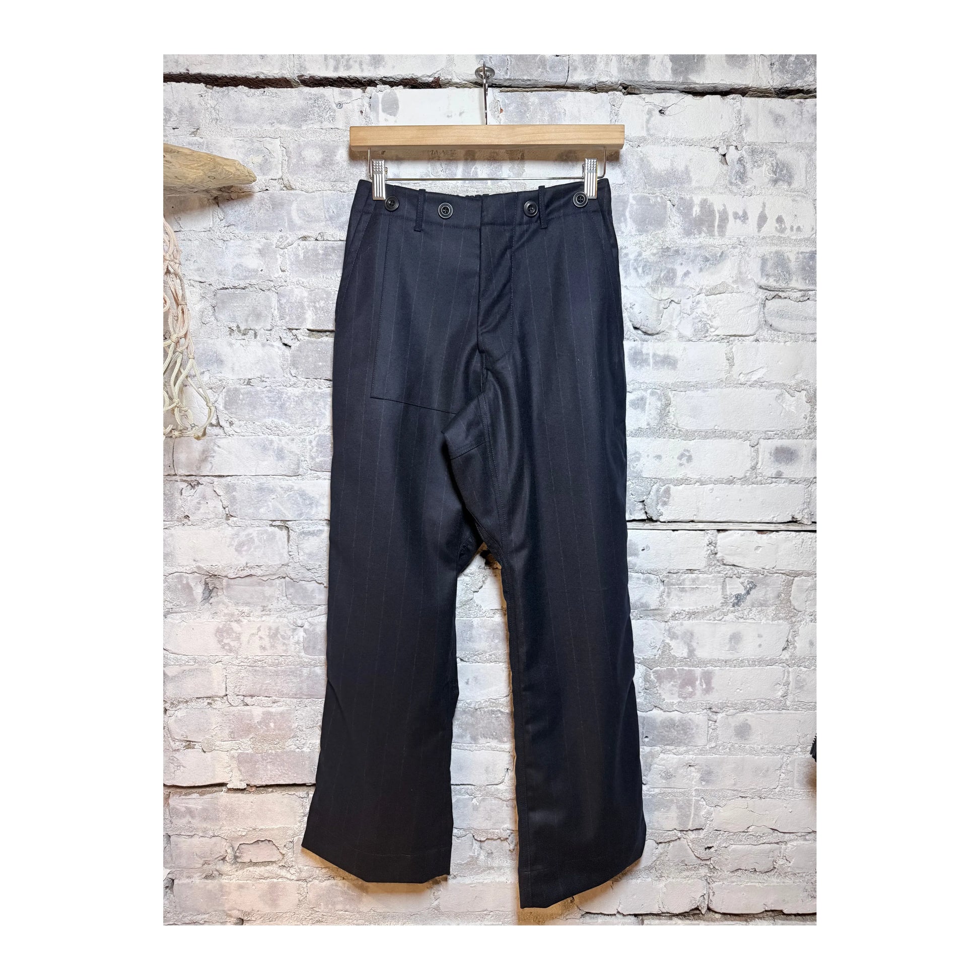 Women's Freecity FAVOLAMOVE cashmere blend French sailor pants in deeply navy, featuring classic sailor style and comfortable fit.