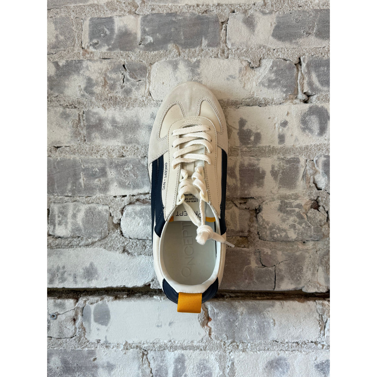 Men's Fez Retro Indigo sneaker by Oncept featuring a stylish blue and white design, casual lace-up style, and comfortable sole.