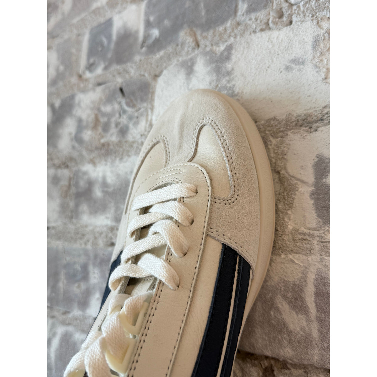 Oncept Fez Men's Sneaker in retro indigo with white sole, showcasing stylish casual footwear for men.