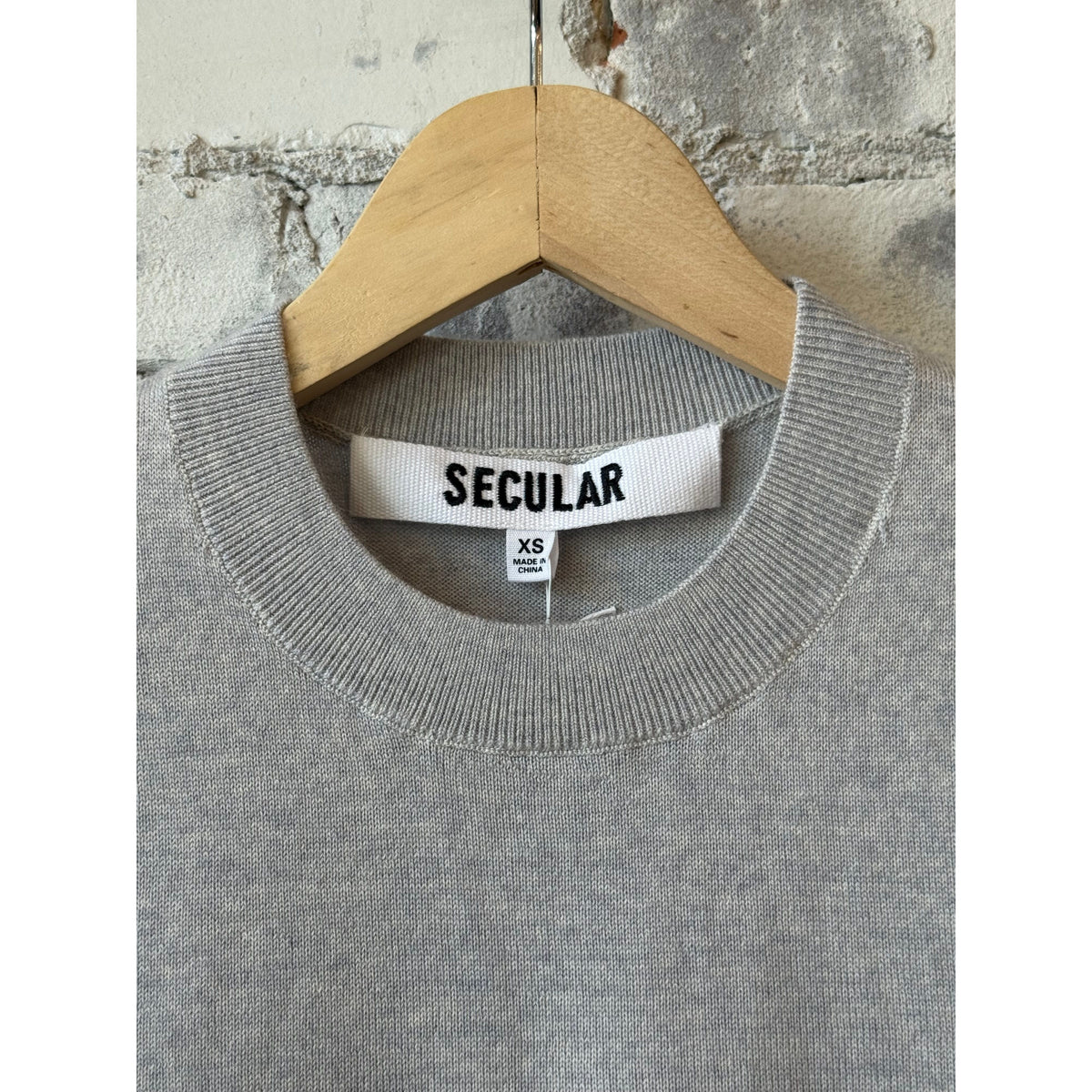 Secular Fitted Crew Sweater - Heather Grey Light Slate Gray