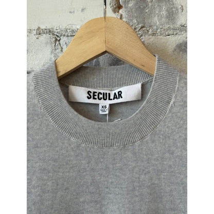 Secular Fitted Crew Sweater - Heather Grey Light Slate Gray