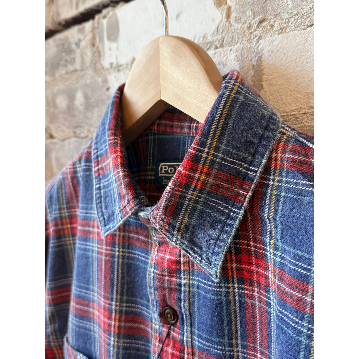 Ralph Lauren Flannel Moab Workshirt w/ Blunt Hem and Binding - Maple Ridge Plaid Gray