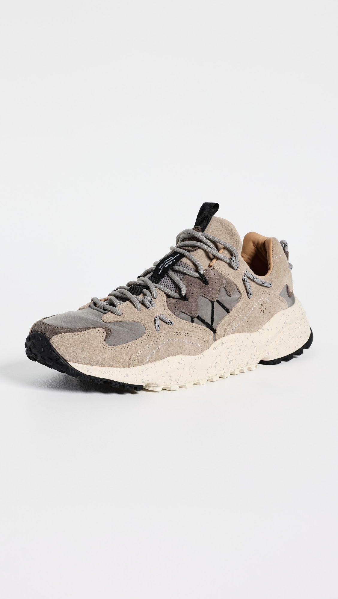 Flower Mountain Yamabushi Man Suede/Nylon Sneaker – Light Grey Lavender