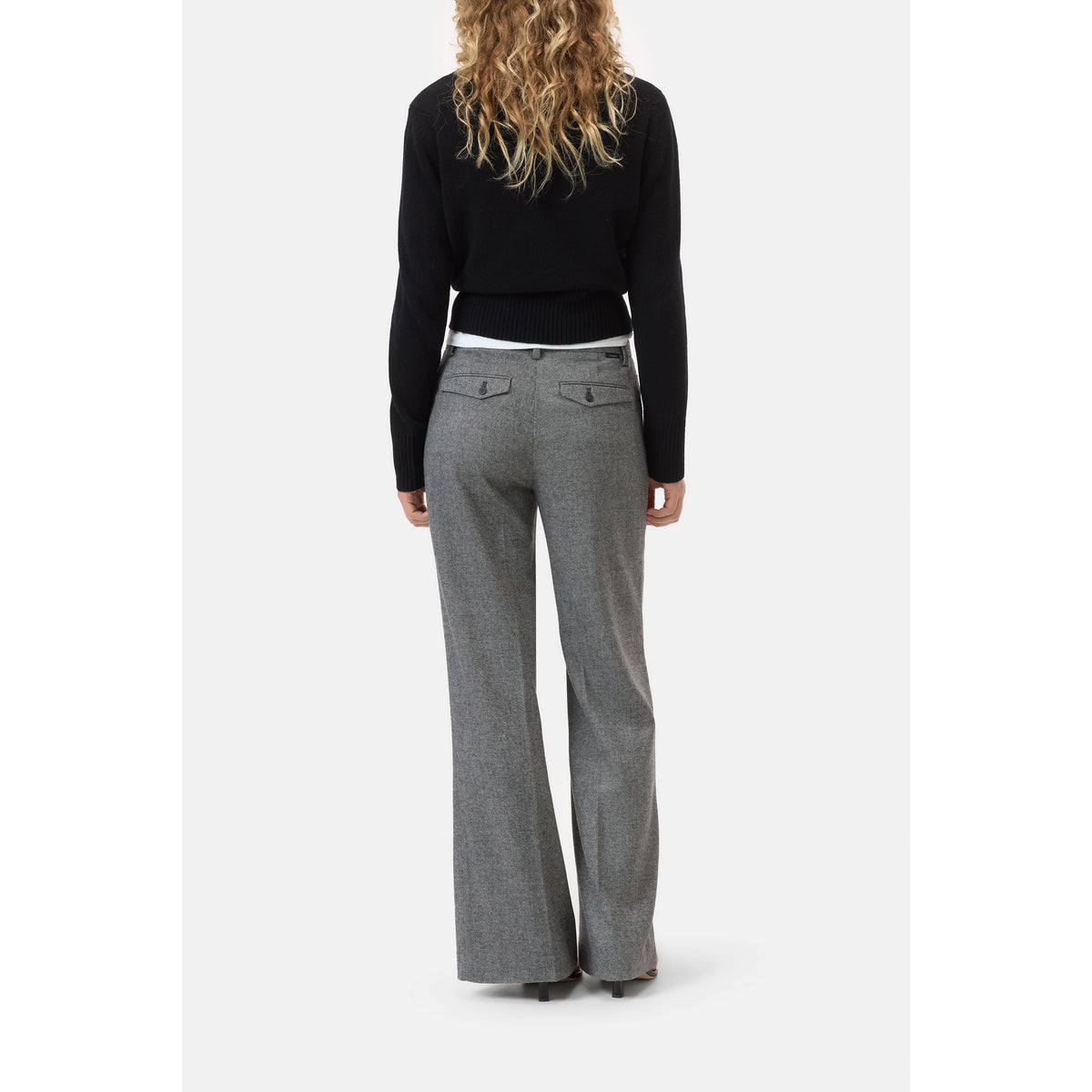 Women's Flye Flared Flannel Pants by Closed, multi-color, comfortable fit with a stylish flared design, shown in natural fabric detail.