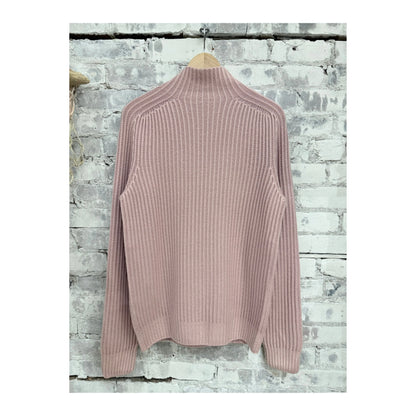 Men's Foggy Mock Jumper in blush, featuring a cozy knit design and relaxed fit, by 04651/.