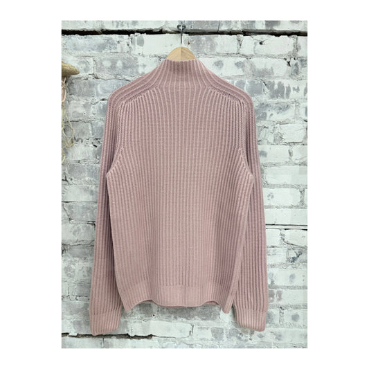 Men's Foggy Mock Jumper in blush, featuring a cozy knit design and relaxed fit, by 04651/.