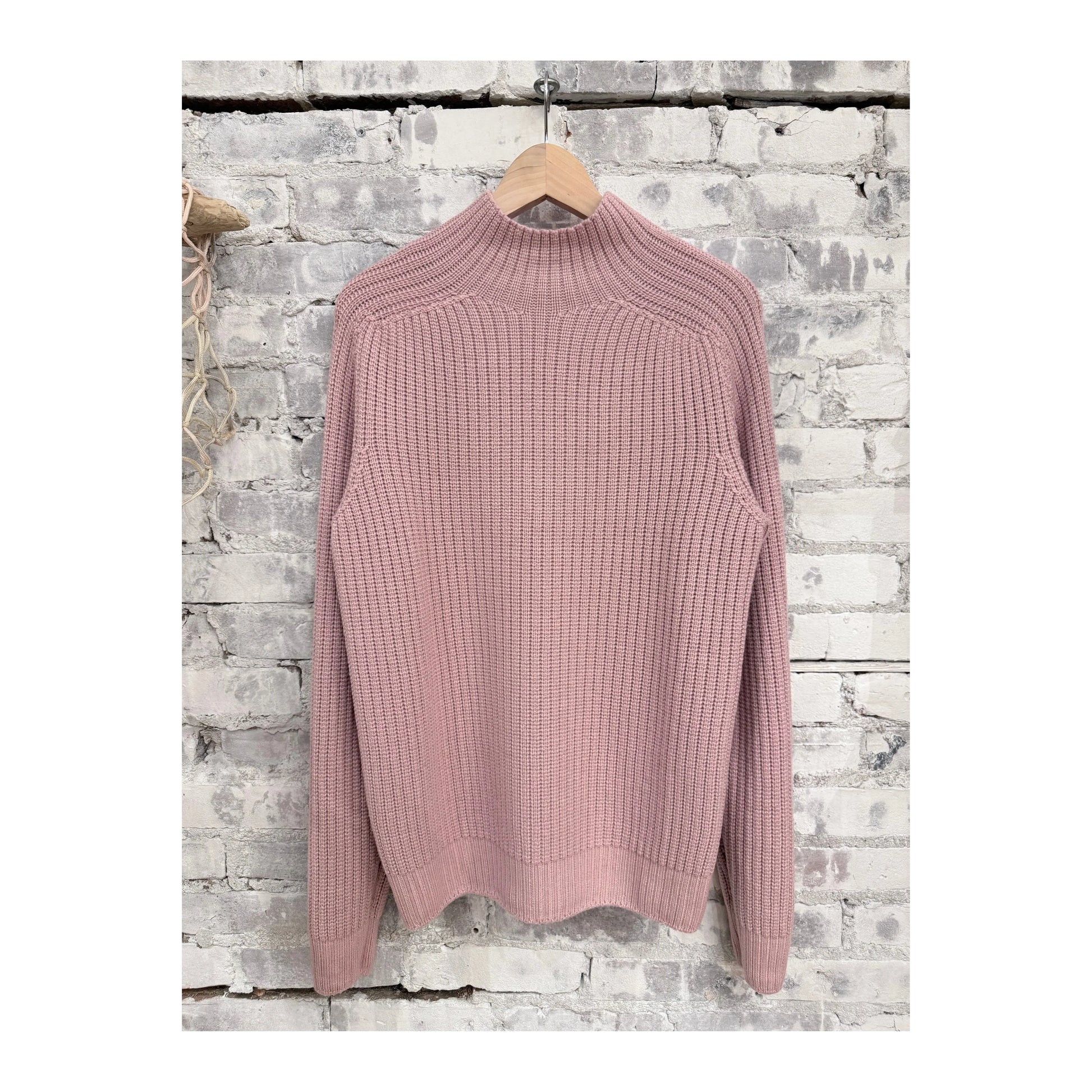 Men's blush Foggy Mock Jumper by 04651/ featuring a cozy, stylish knit design suitable for casual wear.