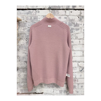 Men's Foggy Mock Jumper in blush, stylish men's knit sweater with a cozy fit, featuring a mock neckline and soft fabric.