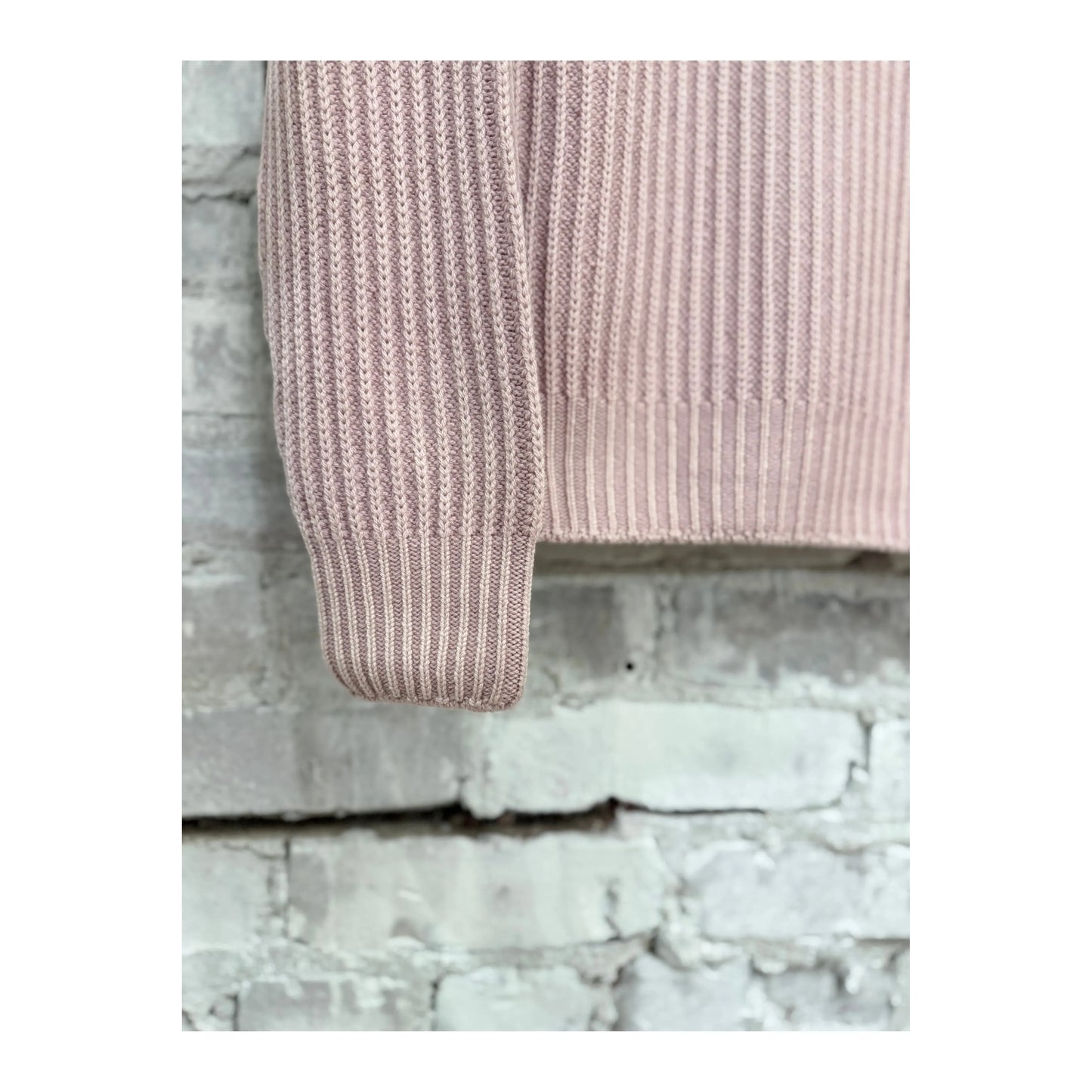 Men's blush Foggy Mock Jumper by 04651, featuring a cozy, textured knit design and a stylish fit.