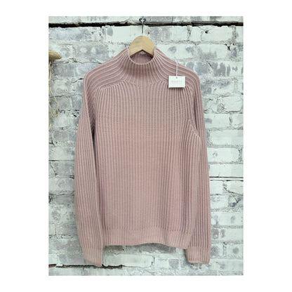 Men's blush Foggy Mock Jumper by 04651/ featuring a cozy, textured knit fabric and a relaxed fit.